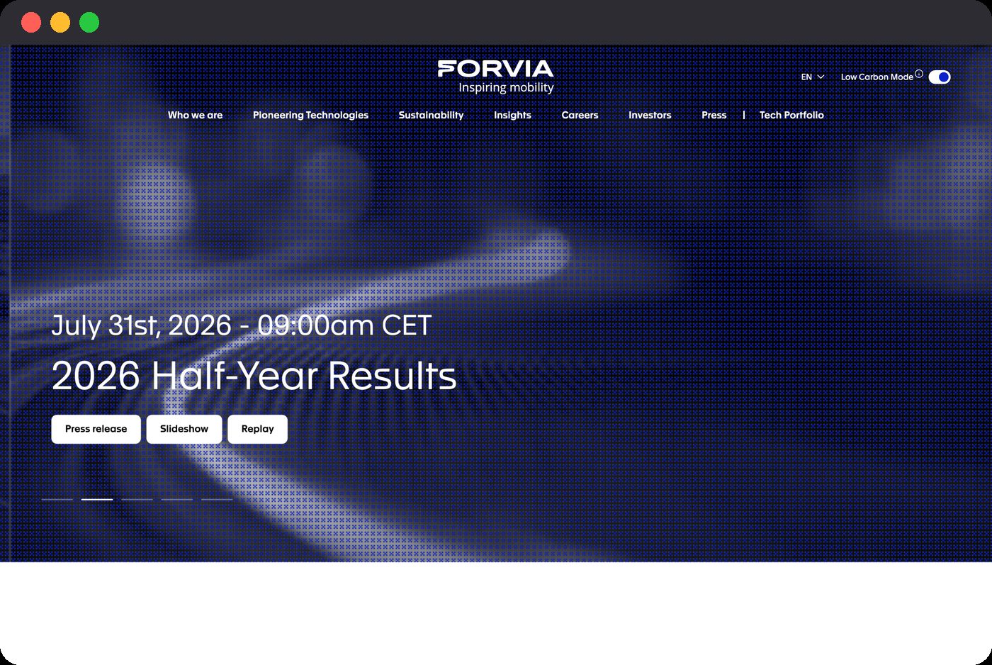 Le site Forvia en mode Low Carbon